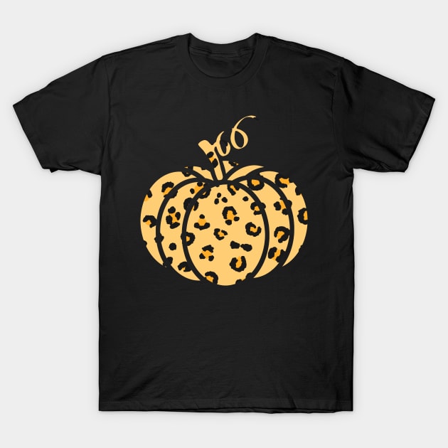 Leopard Pumpkin Cheetah Pumpkin - Halloween Thanksgiving T-Shirt by HappyGiftArt